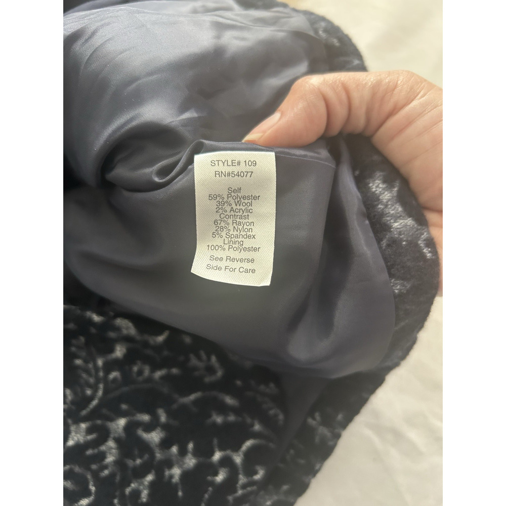 Cabi Jacquard Textured Blazer Womens Size 12 Blue Classic Career Preppy - Picture 5 of 9